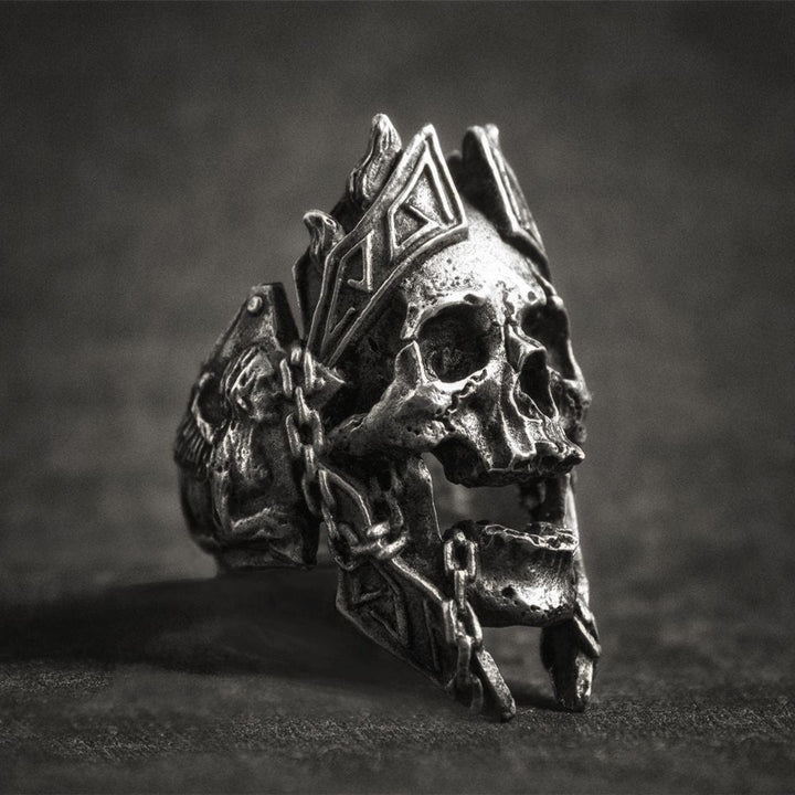 WorldNordischer Gott des Krieges Ares Totenkopfring
