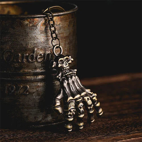 WorldNorse Totenkopf Geisterkopf Totenkopf Klaue Hand Schlüsselanhänger - image 5