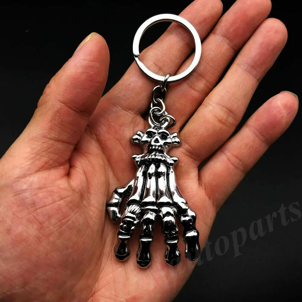WorldNorse Totenkopf Geisterkopf Totenkopf Klaue Hand Schlüsselanhänger - image 1