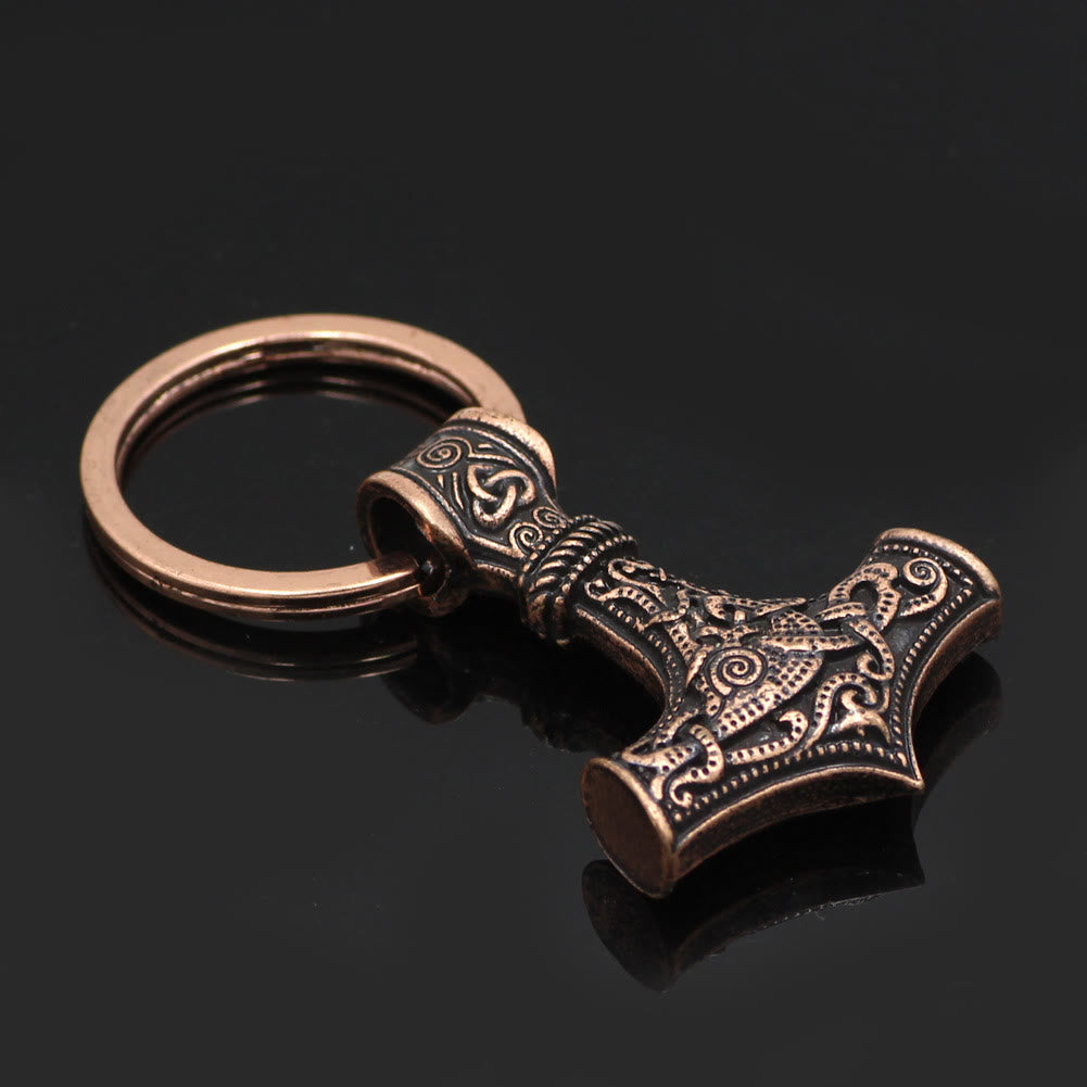 WorldNorse Thors Hammer Schlüsselanhänger - Rotbronze - image 4