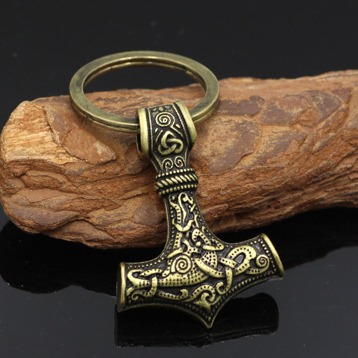 WorldNorse Thors Hammer Schlüsselanhänger - Bronze - image 2