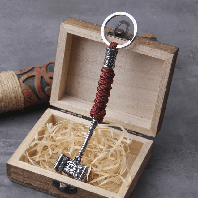 WorldNorse Vikings Thors Hammer Survival-Seil Schlüsselanhänger