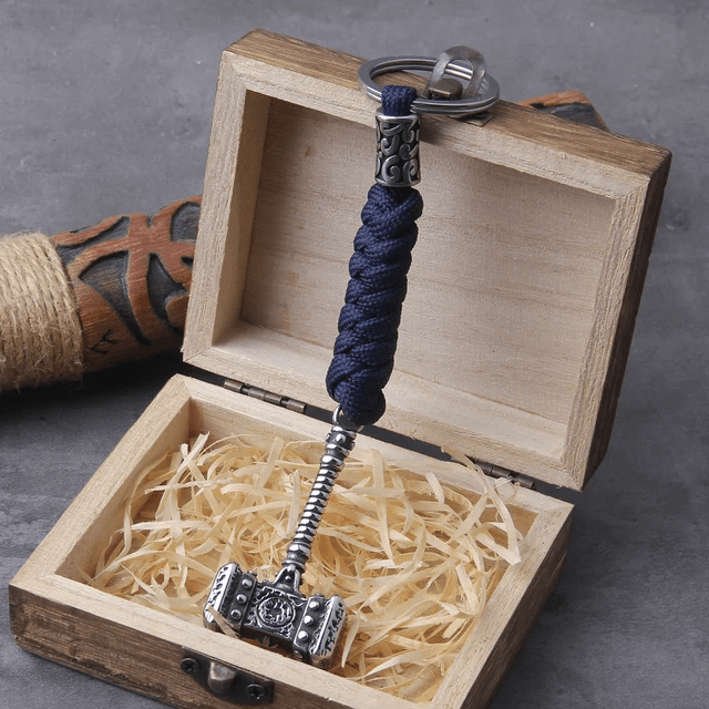 WorldNorse Vikings Thors Hammer Survival-Seil Schlüsselanhänger