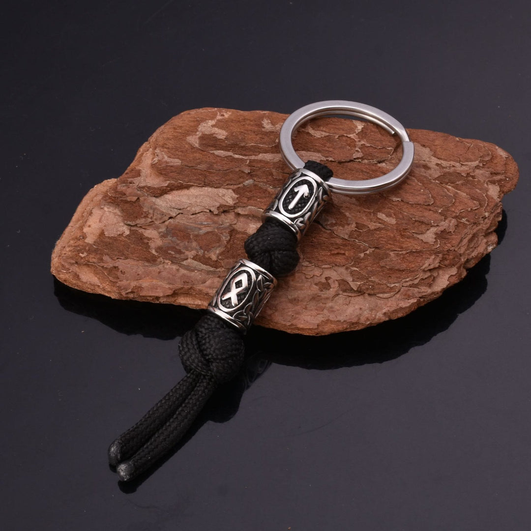 WorldNorse Viking Rune Perlen Fallschirmseil Schlüsselanhänger - Schlüsselanhänger - image 0