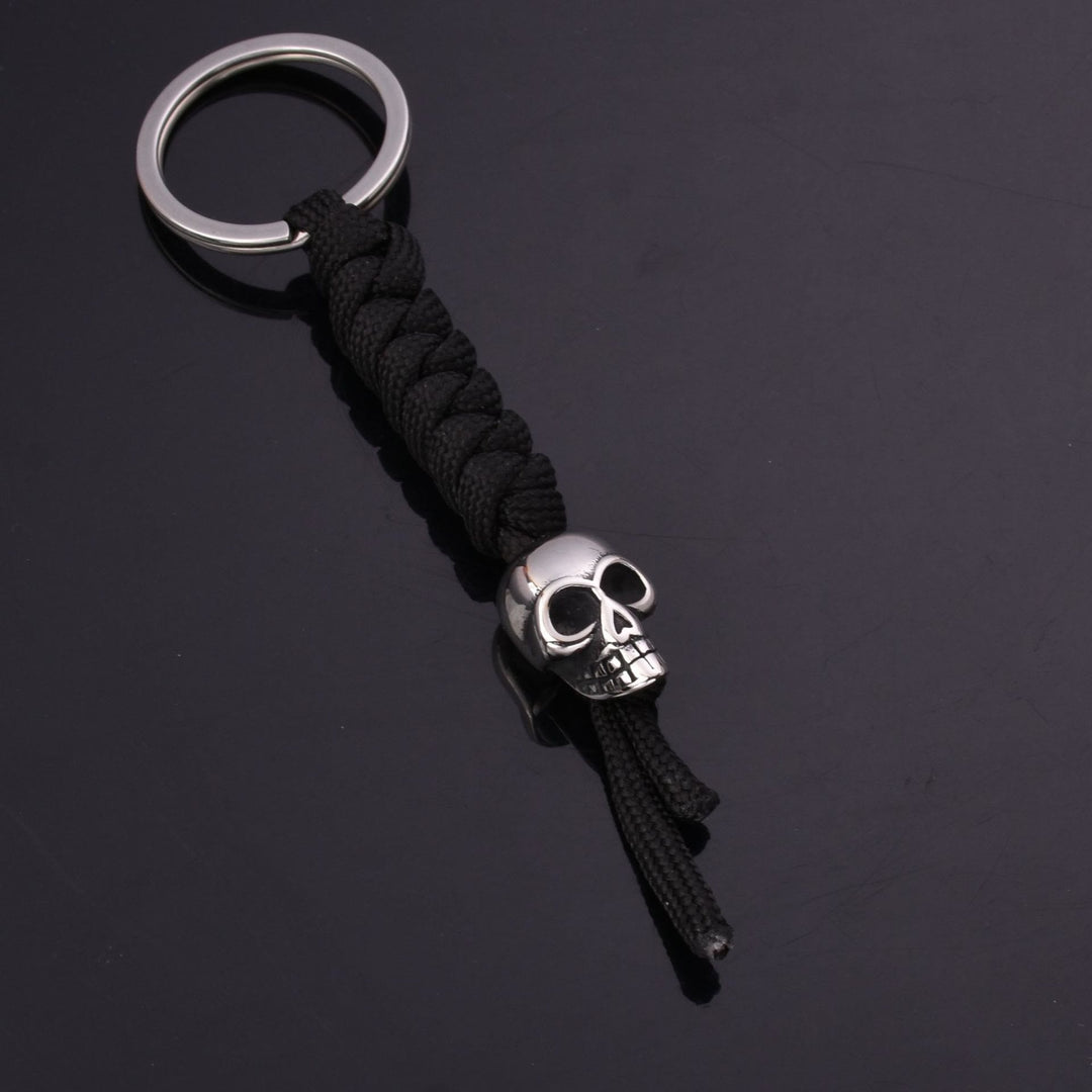 WorldNorse Totenkopf Fallschirmseil Schlüsselanhänger - Silber - image 3