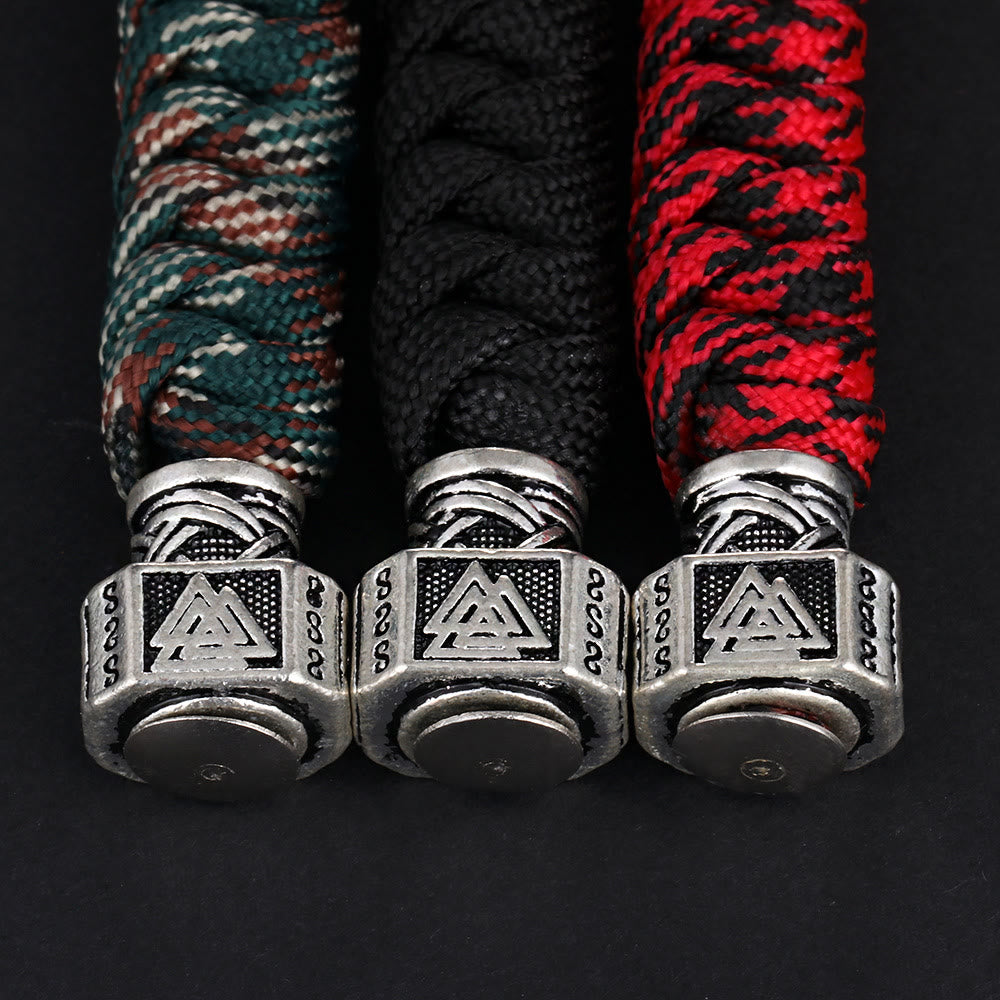 WorldNorse Valknut Hammer Schlüsselanhänger