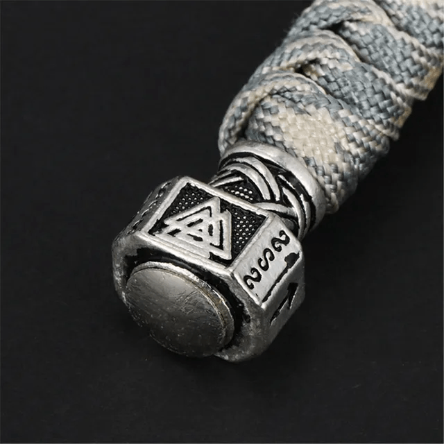 WorldNorse Valknut Hammer Schlüsselanhänger