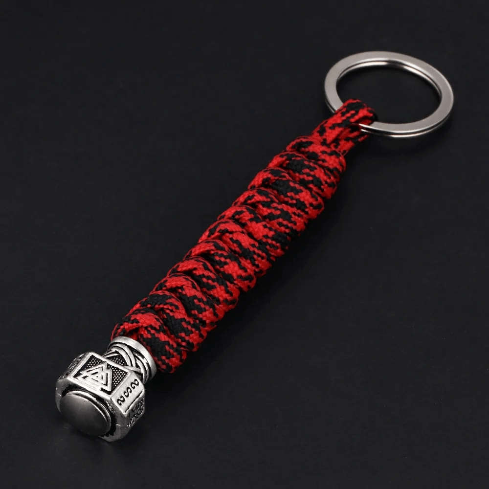 WorldNorse Valknut Hammer Schlüsselanhänger
