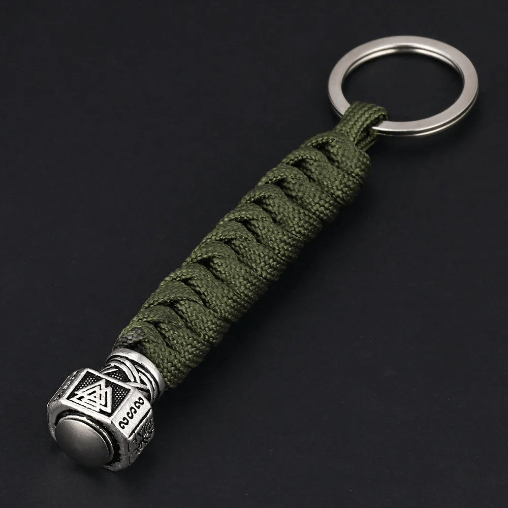 WorldNorse Valknut Hammer Schlüsselanhänger