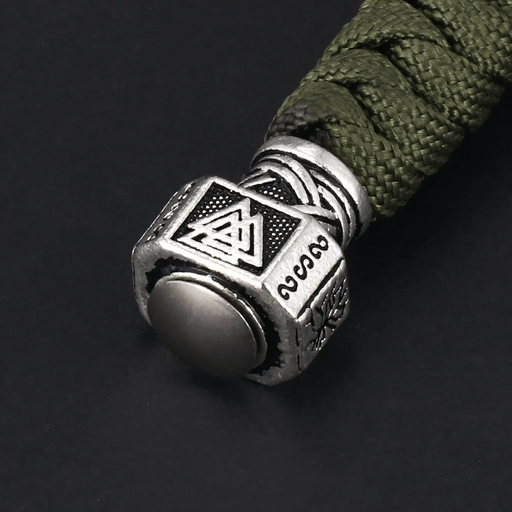 WorldNorse Valknut Hammer Schlüsselanhänger