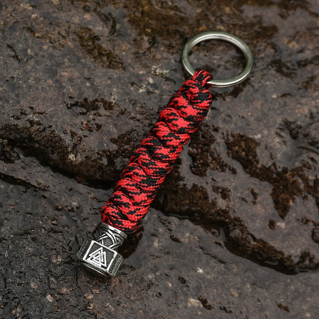 WorldNorse Valknut Hammer Schlüsselanhänger