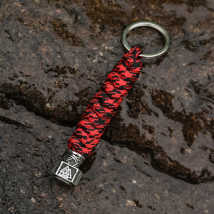 WorldNorse Valknut Hammer Schlüsselanhänger