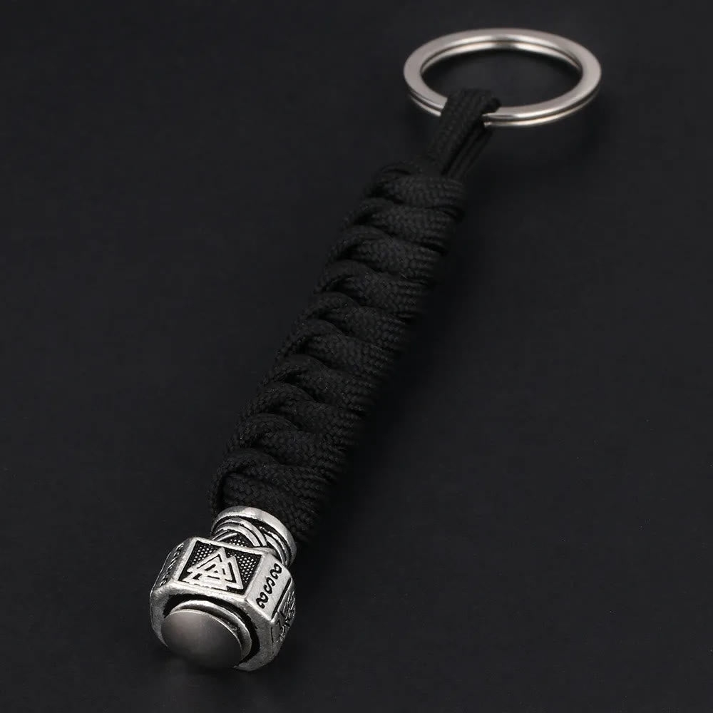 WorldNorse Valknut Hammer Schlüsselanhänger