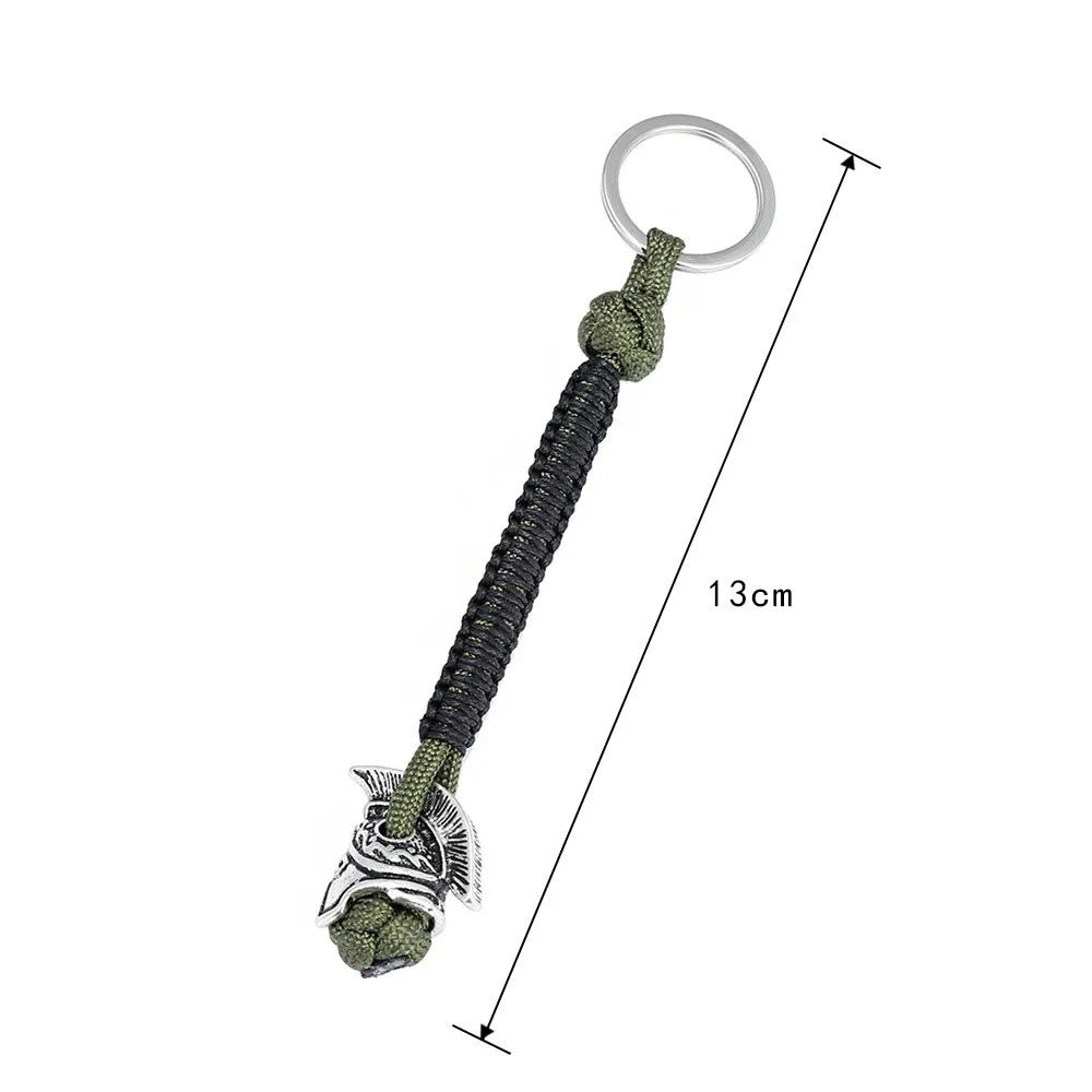WorldNorse Spartan Warrior Paracord Seil Schlüsselanhänger