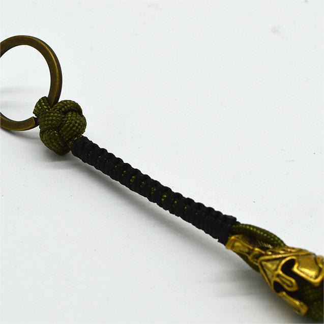 WorldNorse Spartan Warrior Paracord Seil Schlüsselanhänger