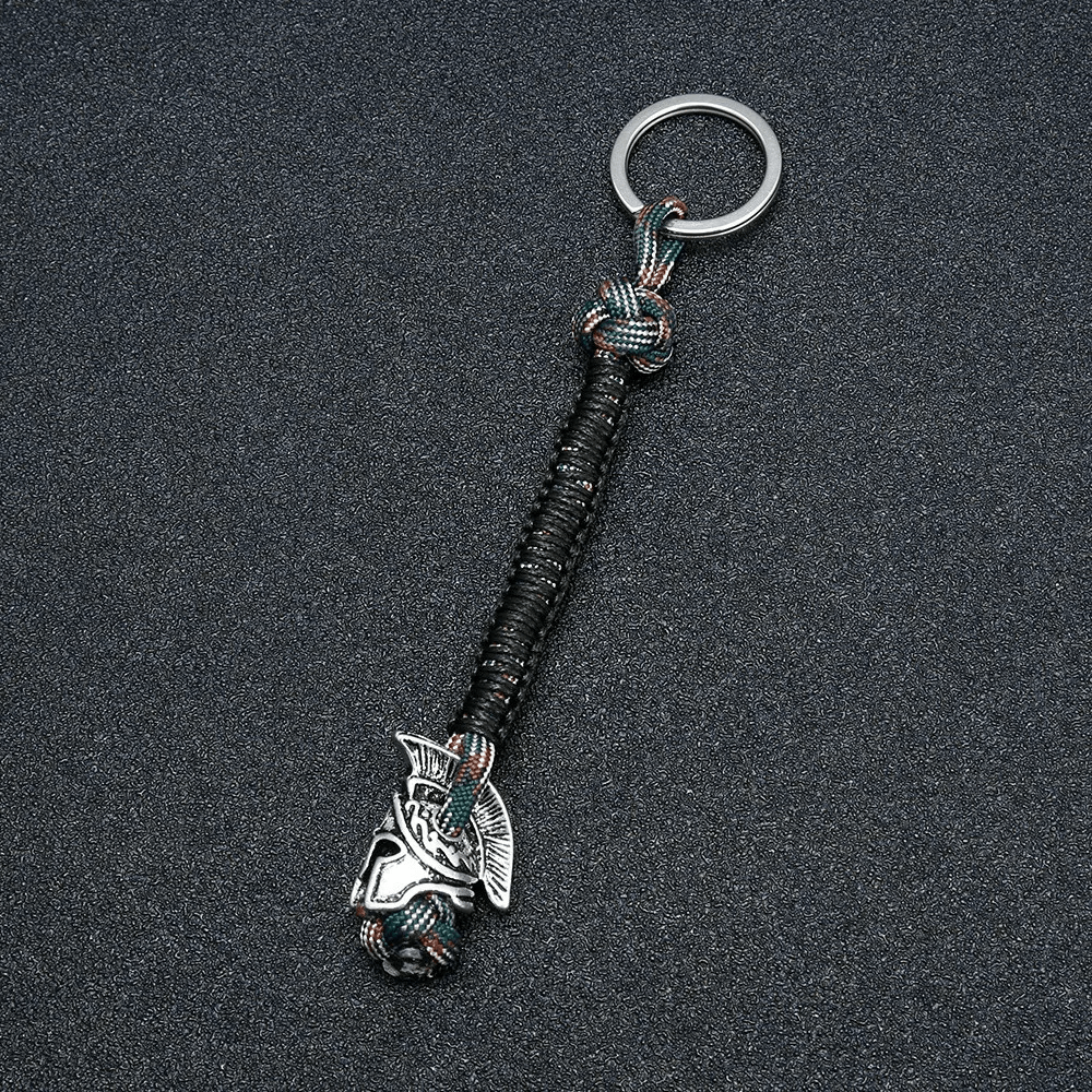 WorldNorse Spartan Warrior Paracord Seil Schlüsselanhänger