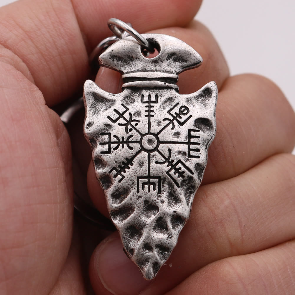 WorldNorse Vegvisir Kompass Schild Schlüsselanhänger