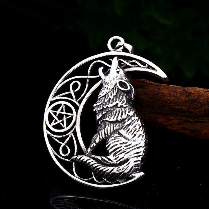 WorldNorse Wolf -Halbmond-Halskette