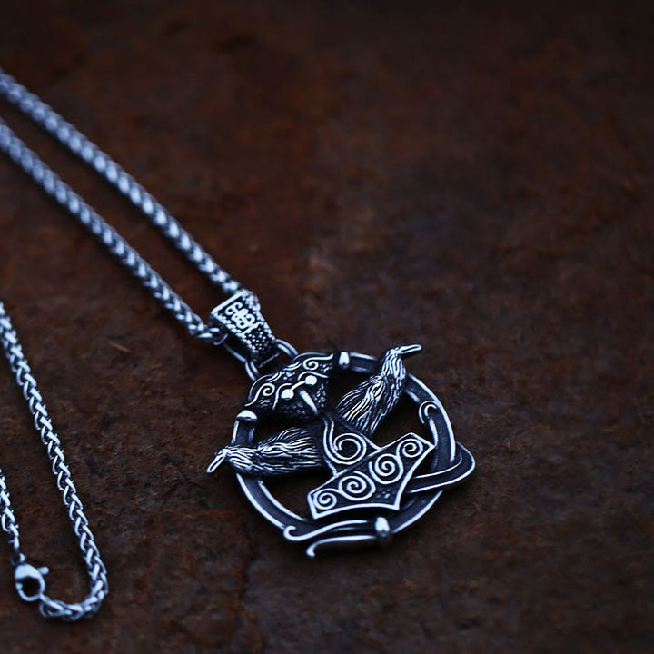 WorldNorse Thors Hammer Seitliche Raven