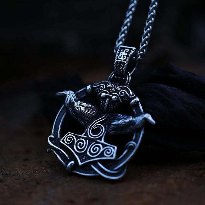 WorldNorse Thors Hammer Seitliche Raven