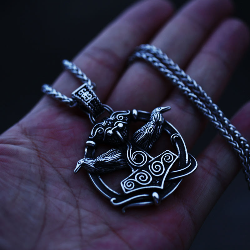 WorldNorse Thors Hammer Seitliche Raven