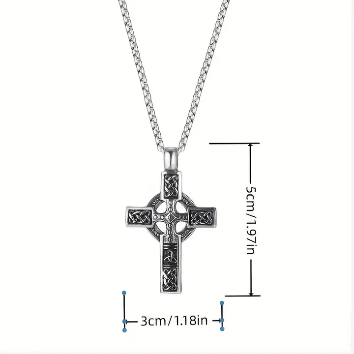 WorldNorse Keltischer Knoten Triquetra Kreuz Halskette