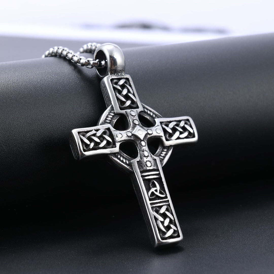 WorldNorse Keltischer Knoten Triquetra Kreuz Halskette