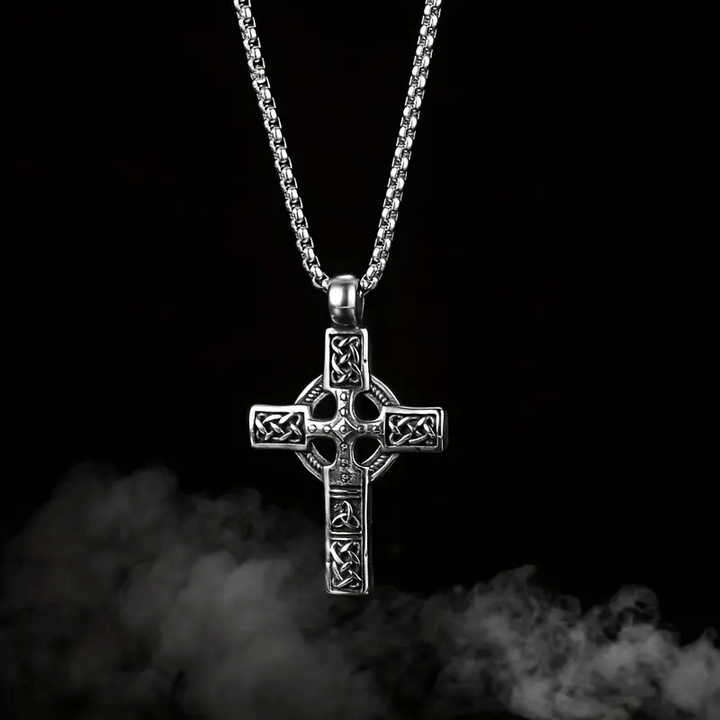 WorldNorse Keltischer Knoten Triquetra Kreuz Halskette