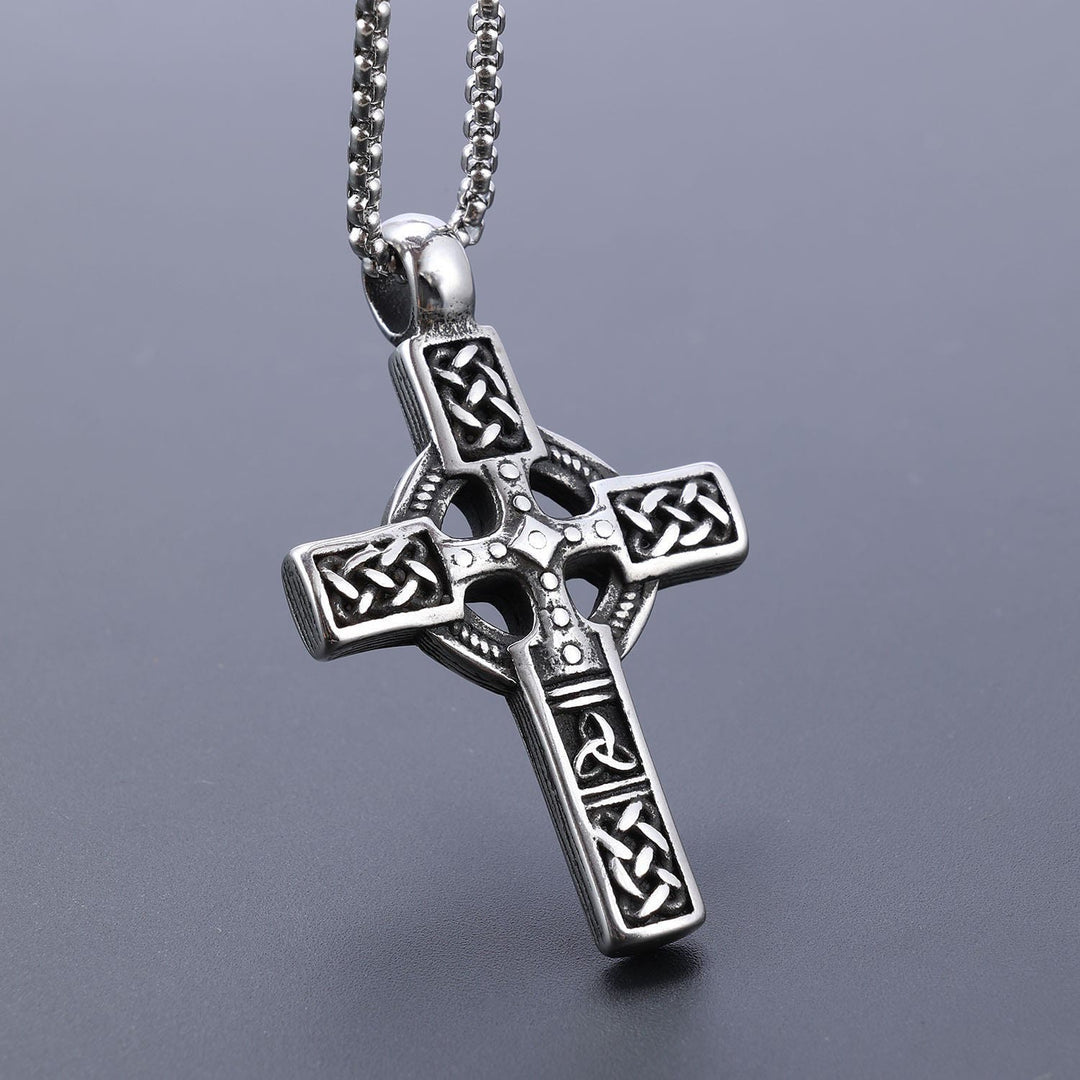 WorldNorse Keltischer Knoten Triquetra Kreuz Halskette