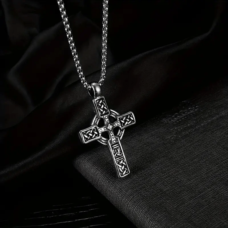 WorldNorse Keltischer Knoten Triquetra Kreuz Halskette