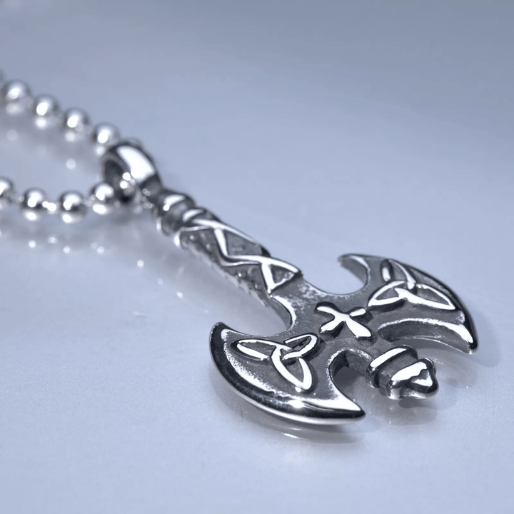 WorldNorse Wikinger Axt mit Triquetra Halskette
