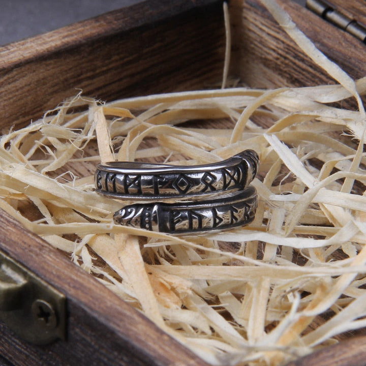 WorldNorse Doppeldrachenkopf mit Rune