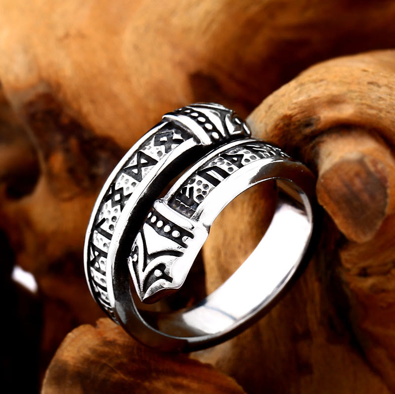 WorldNorse Doppeldrachenkopf mit Rune