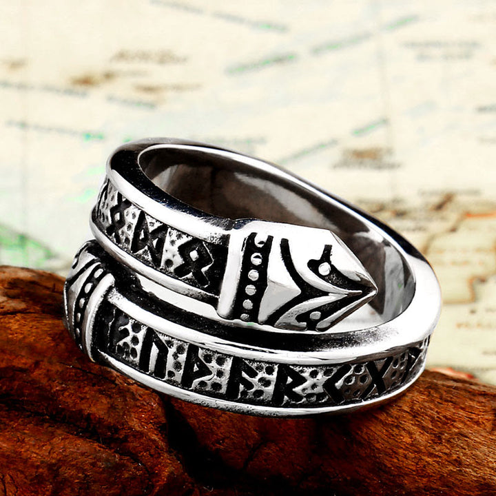 WorldNorse Doppeldrachenkopf mit Rune
