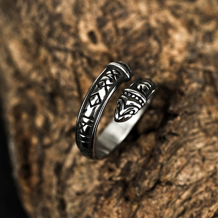 WorldNorse Doppeldrachenkopf mit Rune