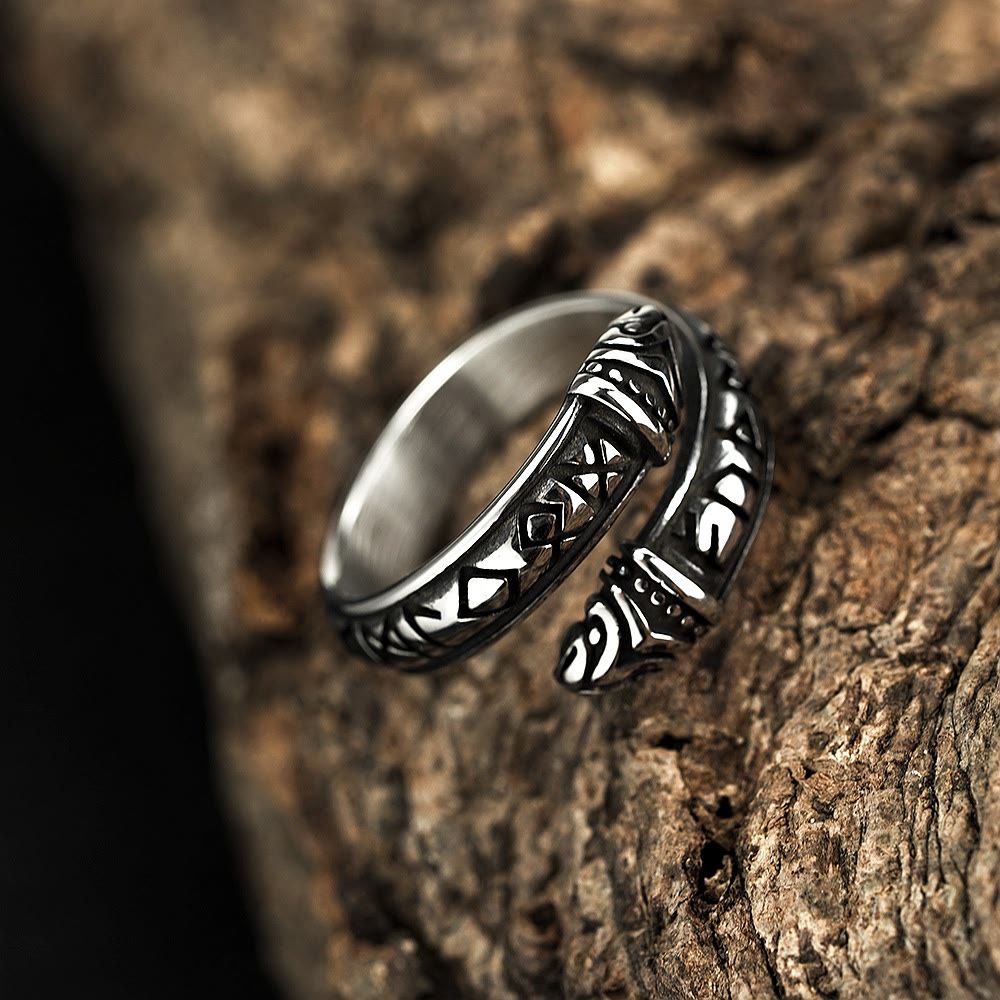 WorldNorse Doppeldrachenkopf mit Rune