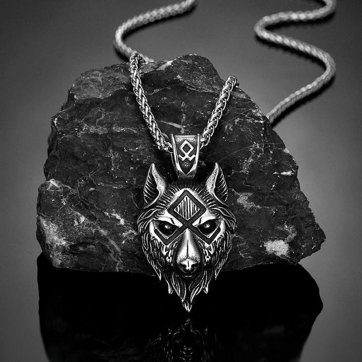 WorldNorse Viking Wolf Kopf - Fenrir Halskette