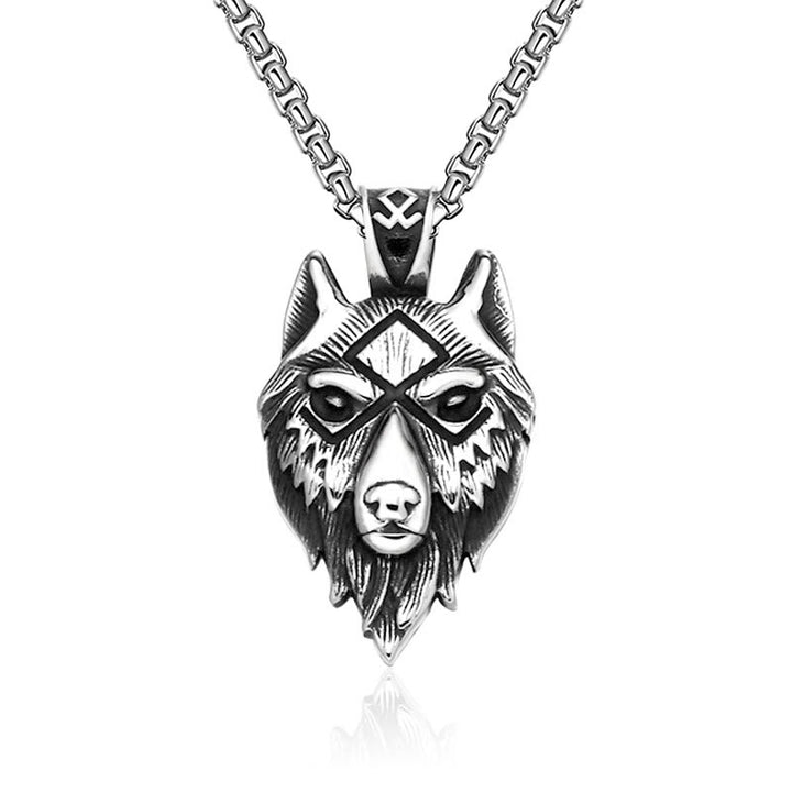 WorldNorse Viking Wolf Kopf - Fenrir Halskette