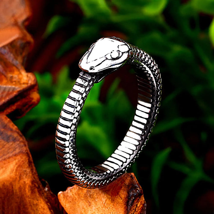 WorldNorse Klapperschlange Titan Stahlring