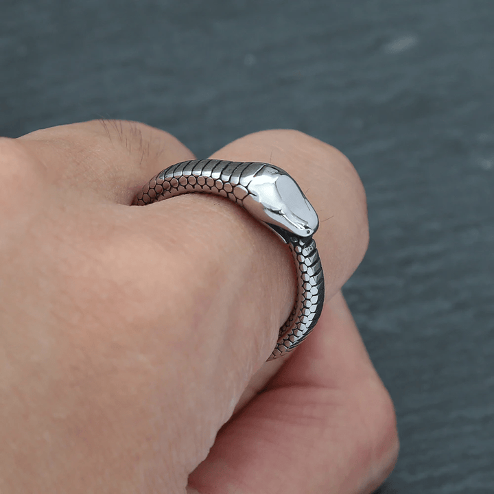 WorldNorse Klapperschlange Titan Stahlring