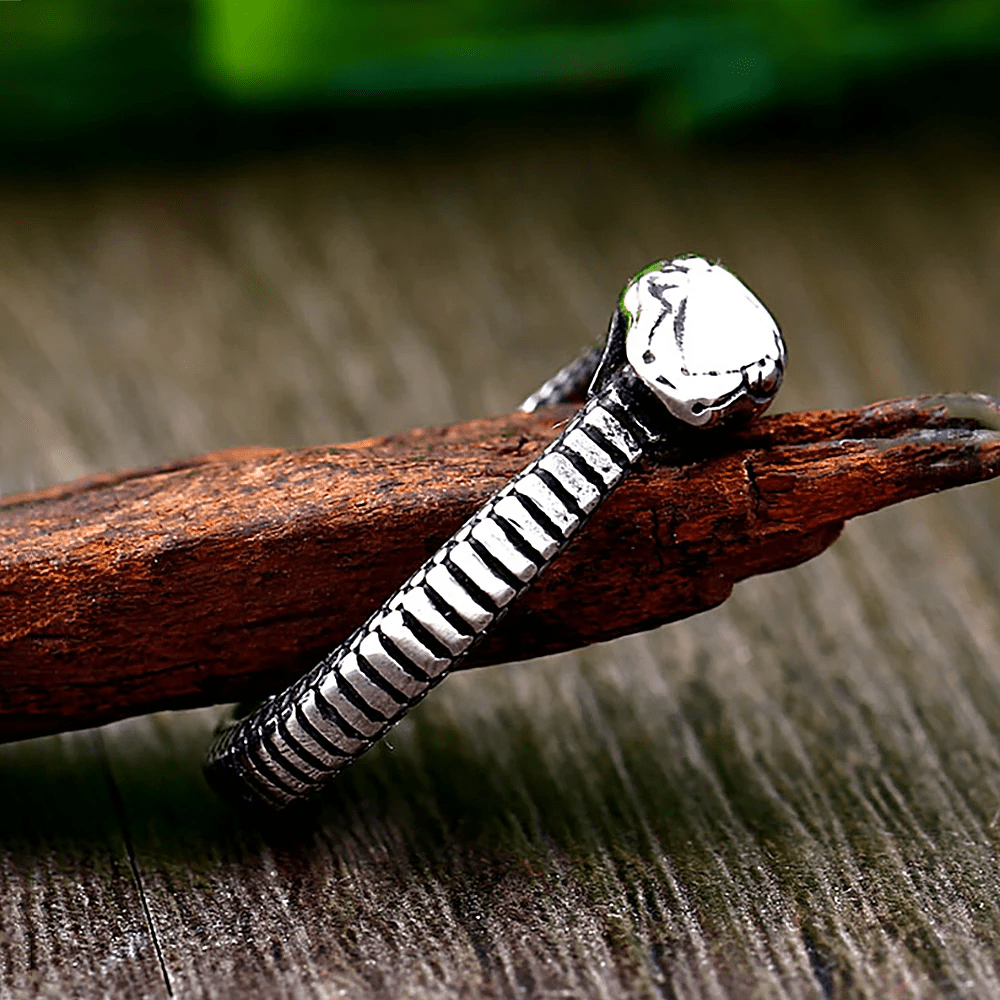 WorldNorse Klapperschlange Titan Stahlring