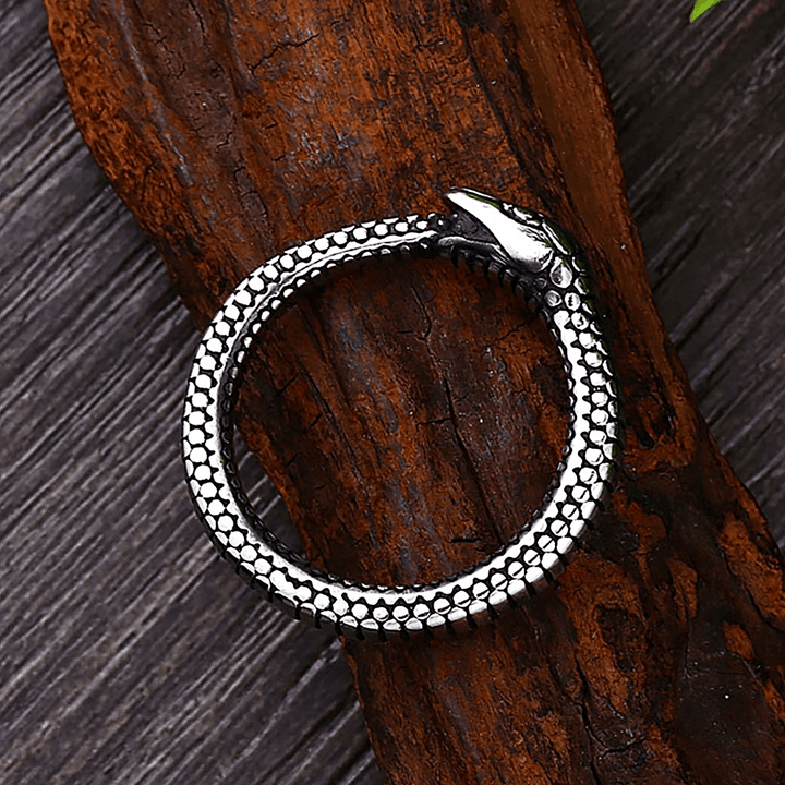 WorldNorse Klapperschlange Titan Stahlring
