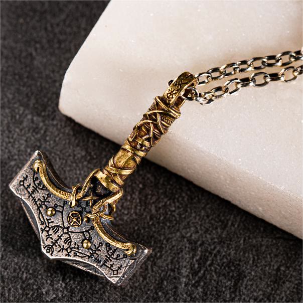 WorldNorse 925 Sterling Silber Mjölnir Halskette