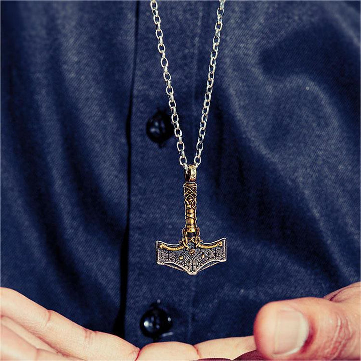 WorldNorse 925 Sterling Silber Mjölnir Halskette