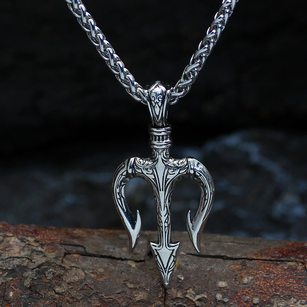 WorldNorse „Kraft und Mut“ Poseidon Dreizack Halskette