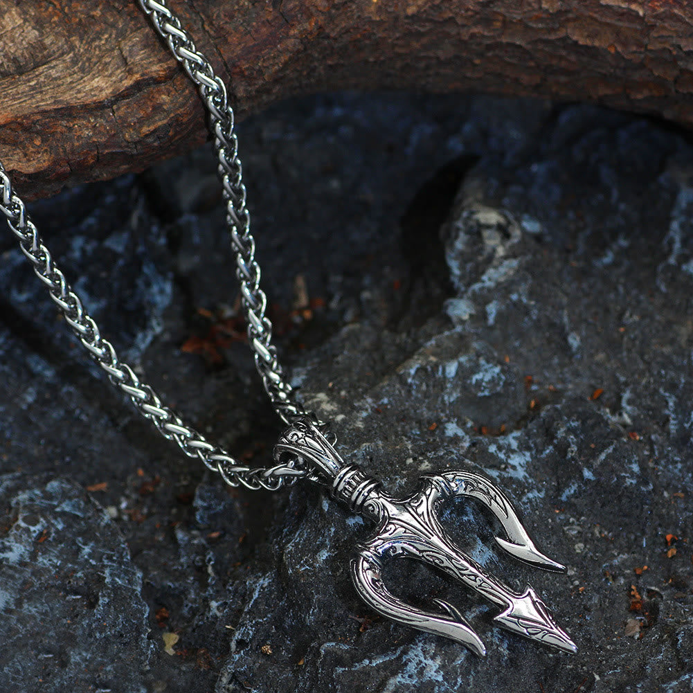 WorldNorse „Kraft und Mut“ Poseidon Dreizack Halskette