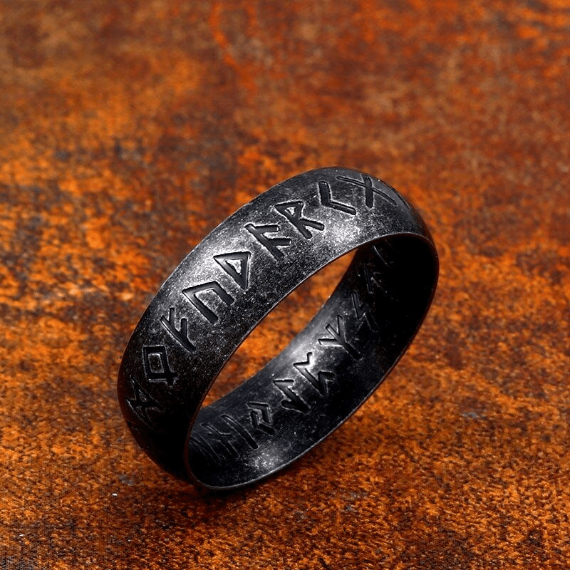 WorldNorse Viking Rune Edelstahl klassischer Ring