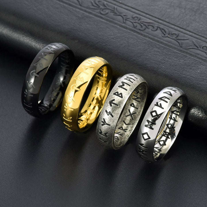 WorldNorse Viking Rune Edelstahl klassischer Ring