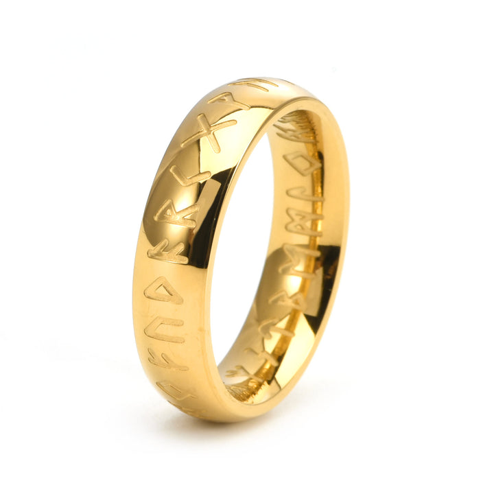 WorldNorse Viking Rune Edelstahl klassischer Ring