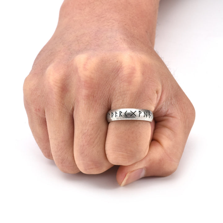 WorldNorse Viking Rune Edelstahl klassischer Ring